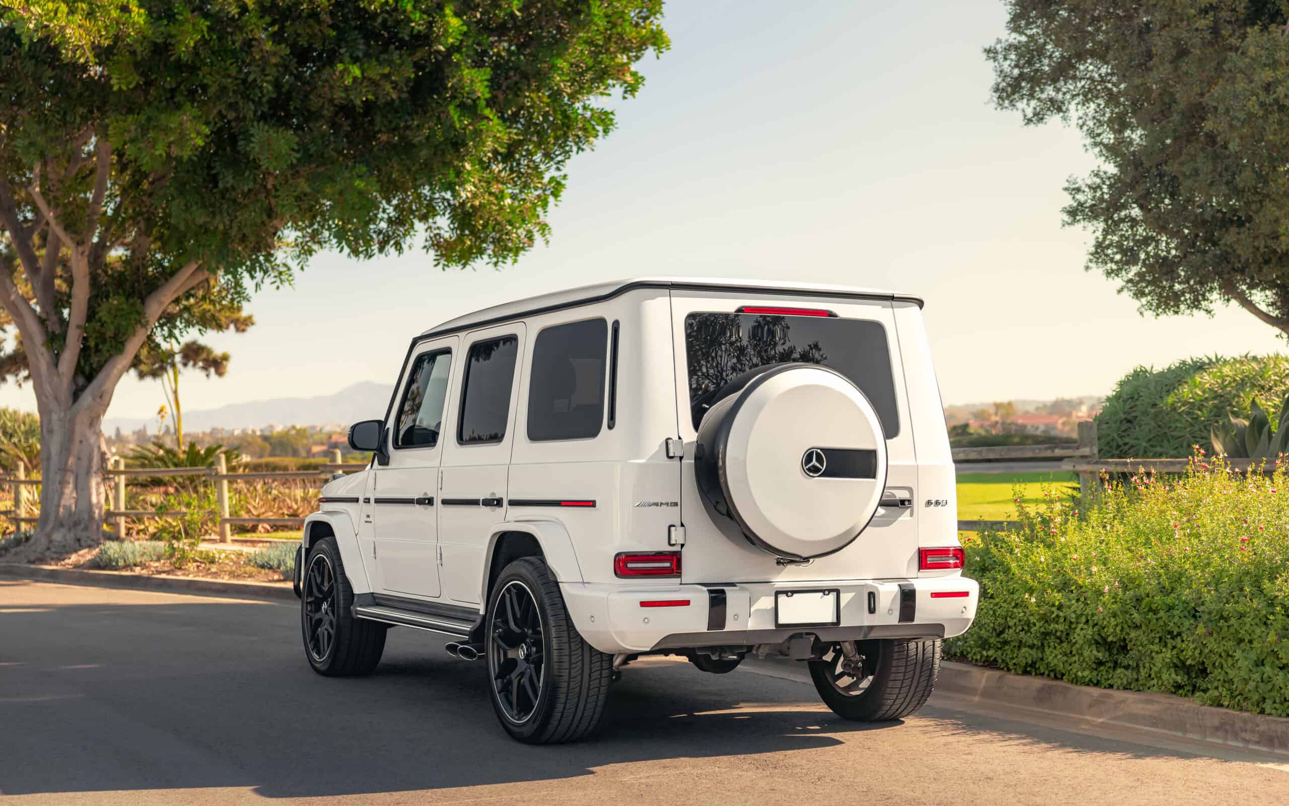 2021 Mercedes-Benz G63 AMG exterior White Orange County rental