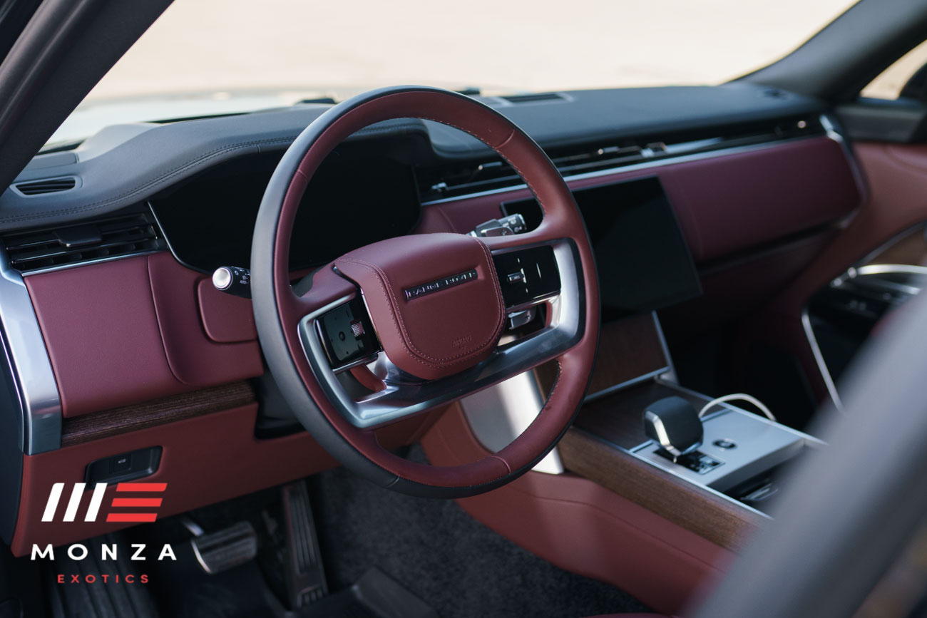 2025 Land Rover Range Rover P400 SE badge detail luxury SUV OC exotic rental