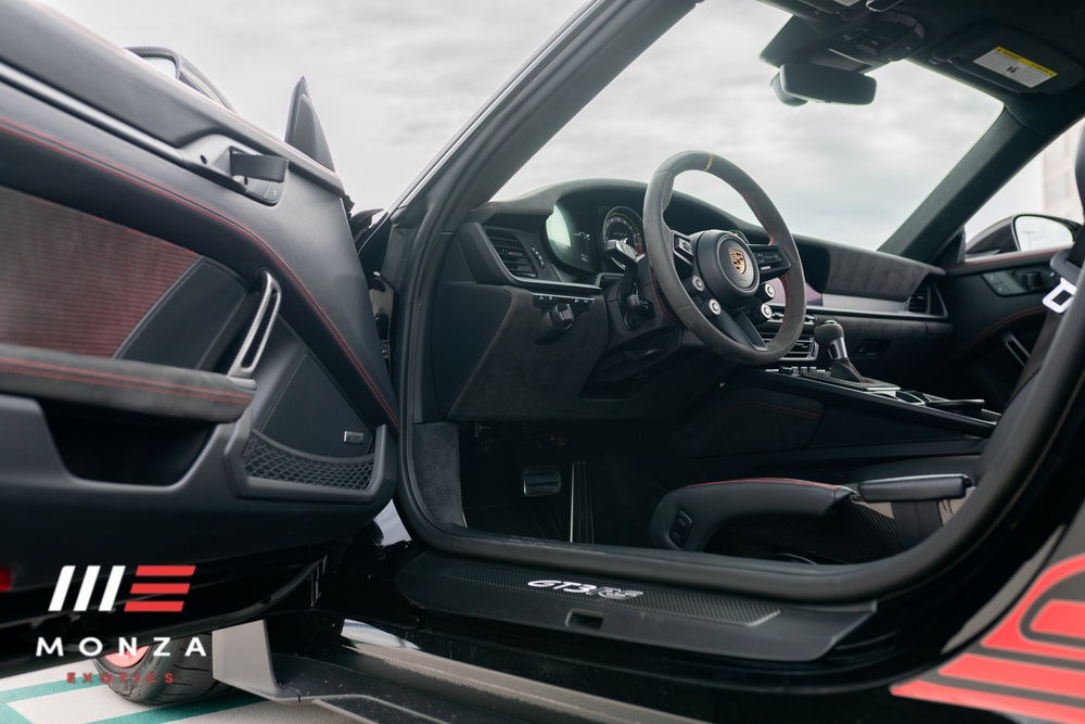 Porsche 911 GT3 RS Black rear quarter view Los Angeles
