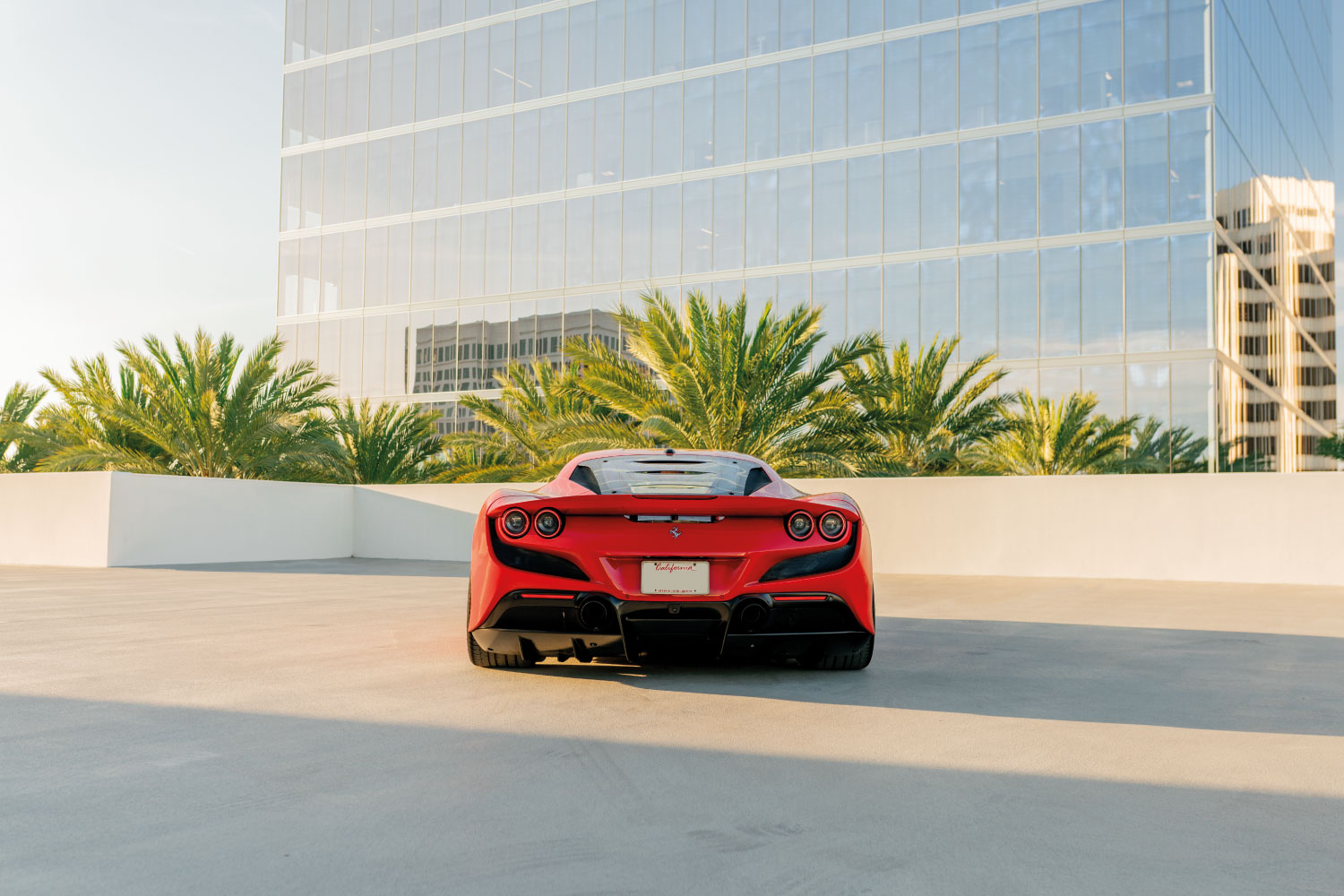 2021 Ferrari F8 Tributo headlight detail Red Beverly Hills