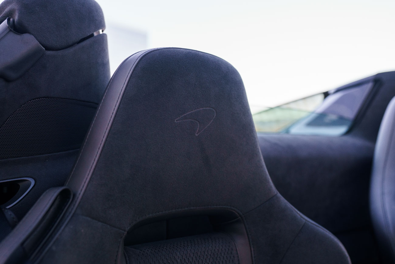 Yellow McLaren 750S Spyder front quarter angle OC