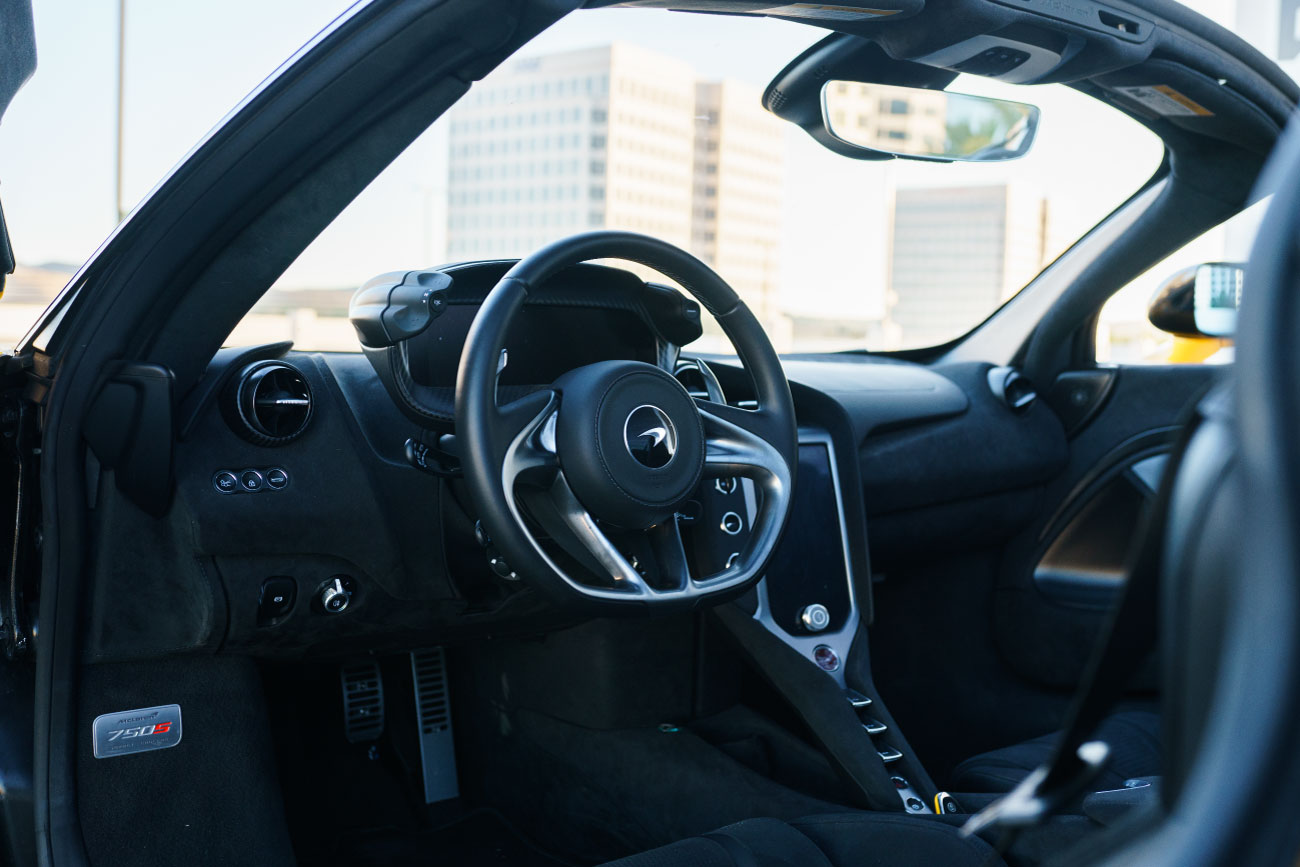2024 McLaren 750S Spyder front three-quarter Yellow SoCal