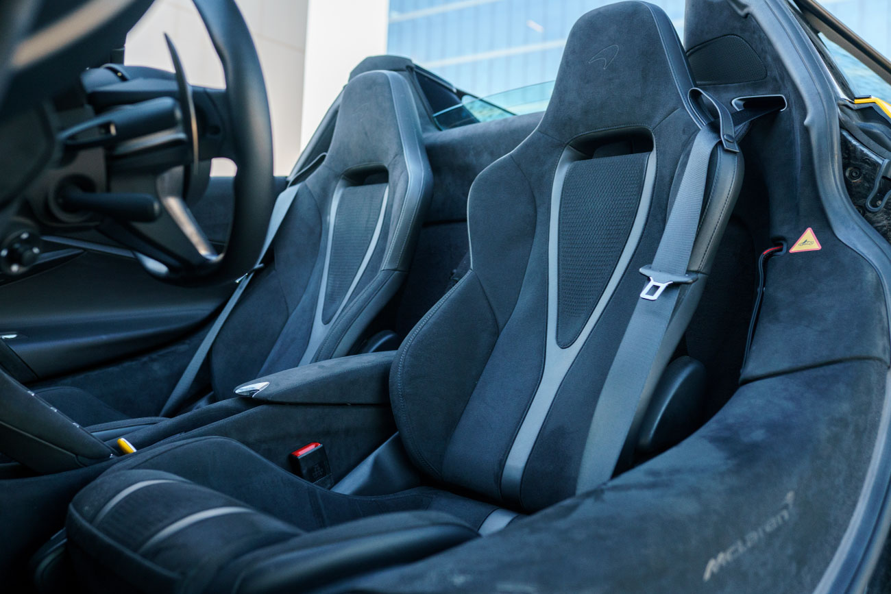 2024 McLaren 750S Spyder close-up detail shot Los Angeles