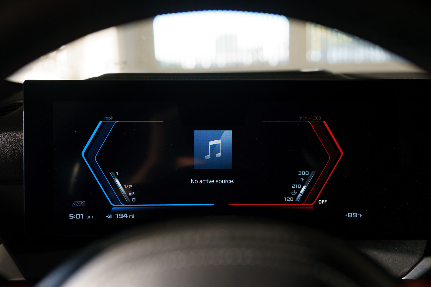 BMW M3 Competition steering wheel and dash Orange interior Los Angeles