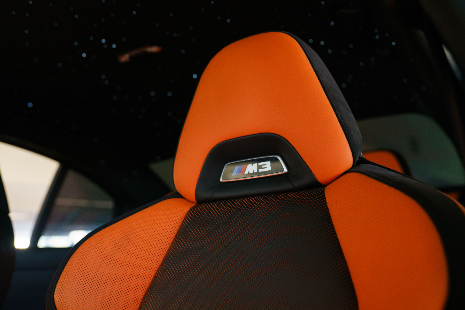 BMW M3 Competition Green at dusk Orange County