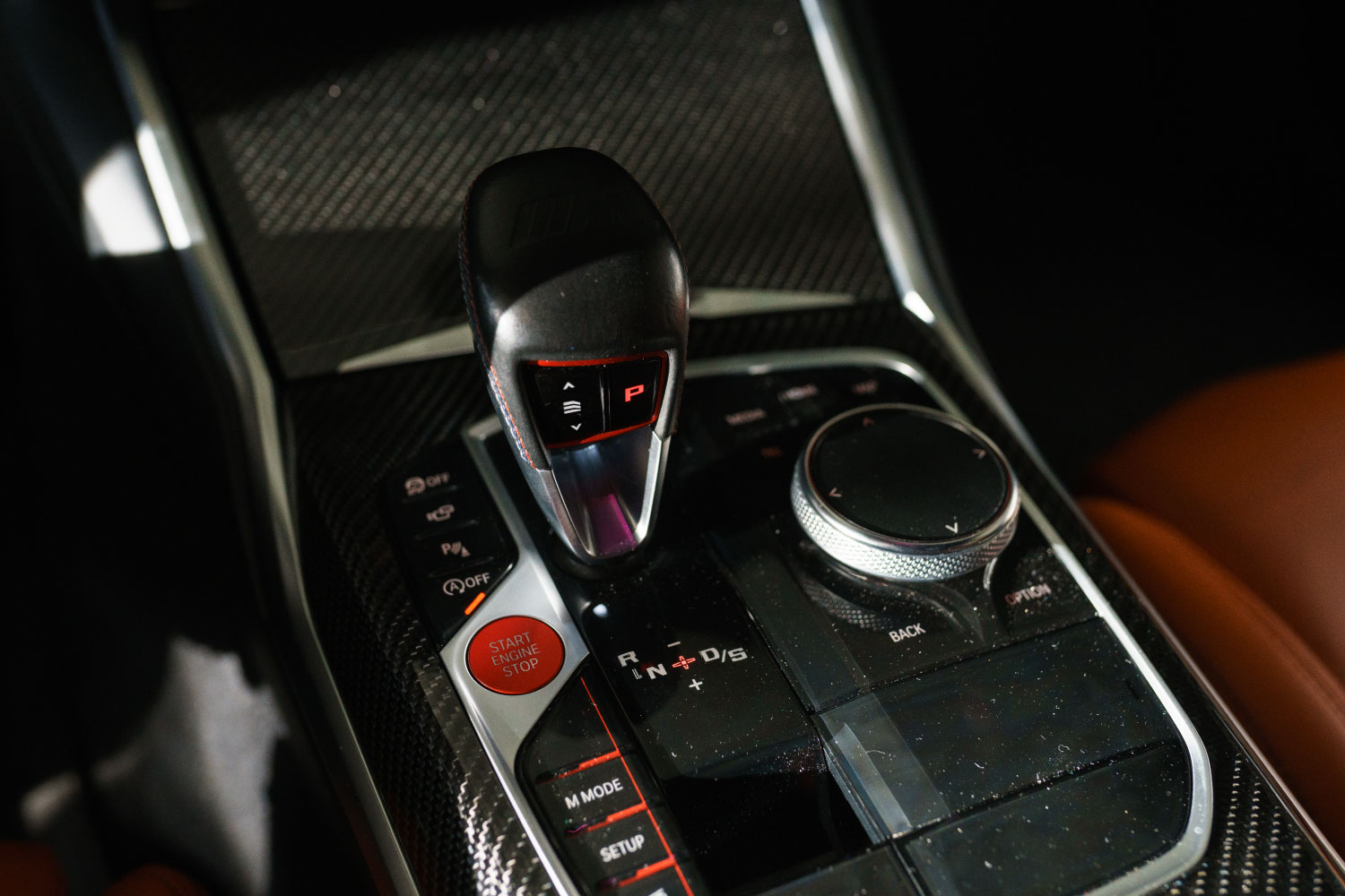 BMW M3 Competition rear view Green luxury sedan San Diego