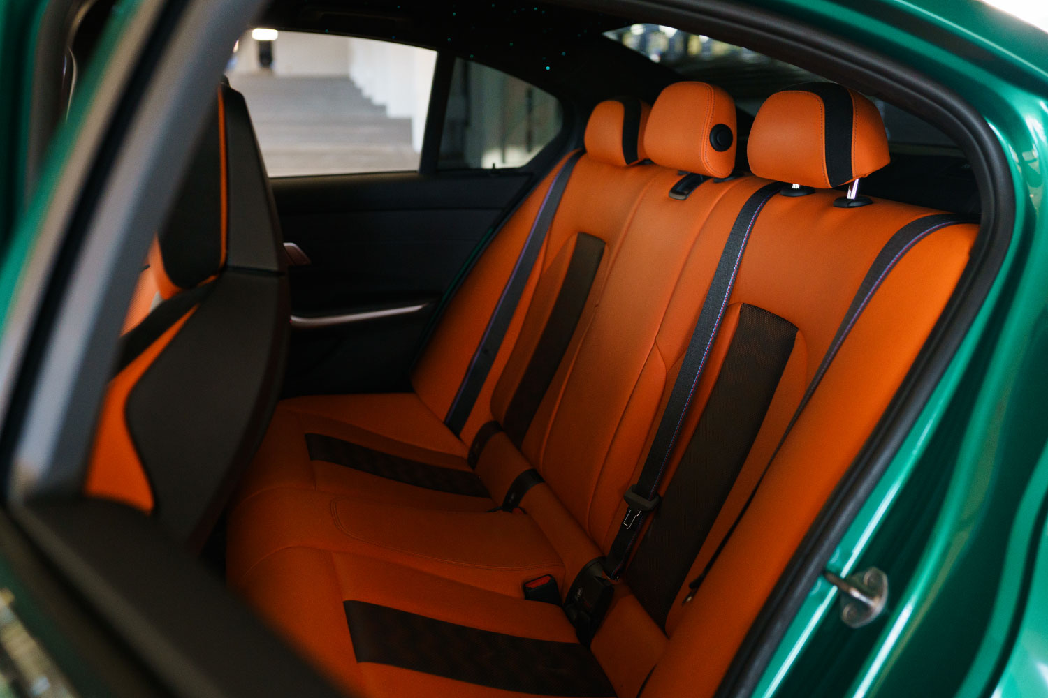 2024 BMW M3 Competition front three-quarter Green SoCal