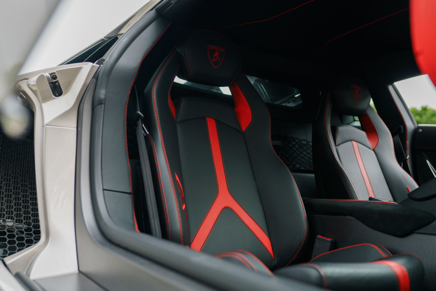 Lamborghini Aventador SVJ Coupe rear view Grey hypercar San Diego exotic rental