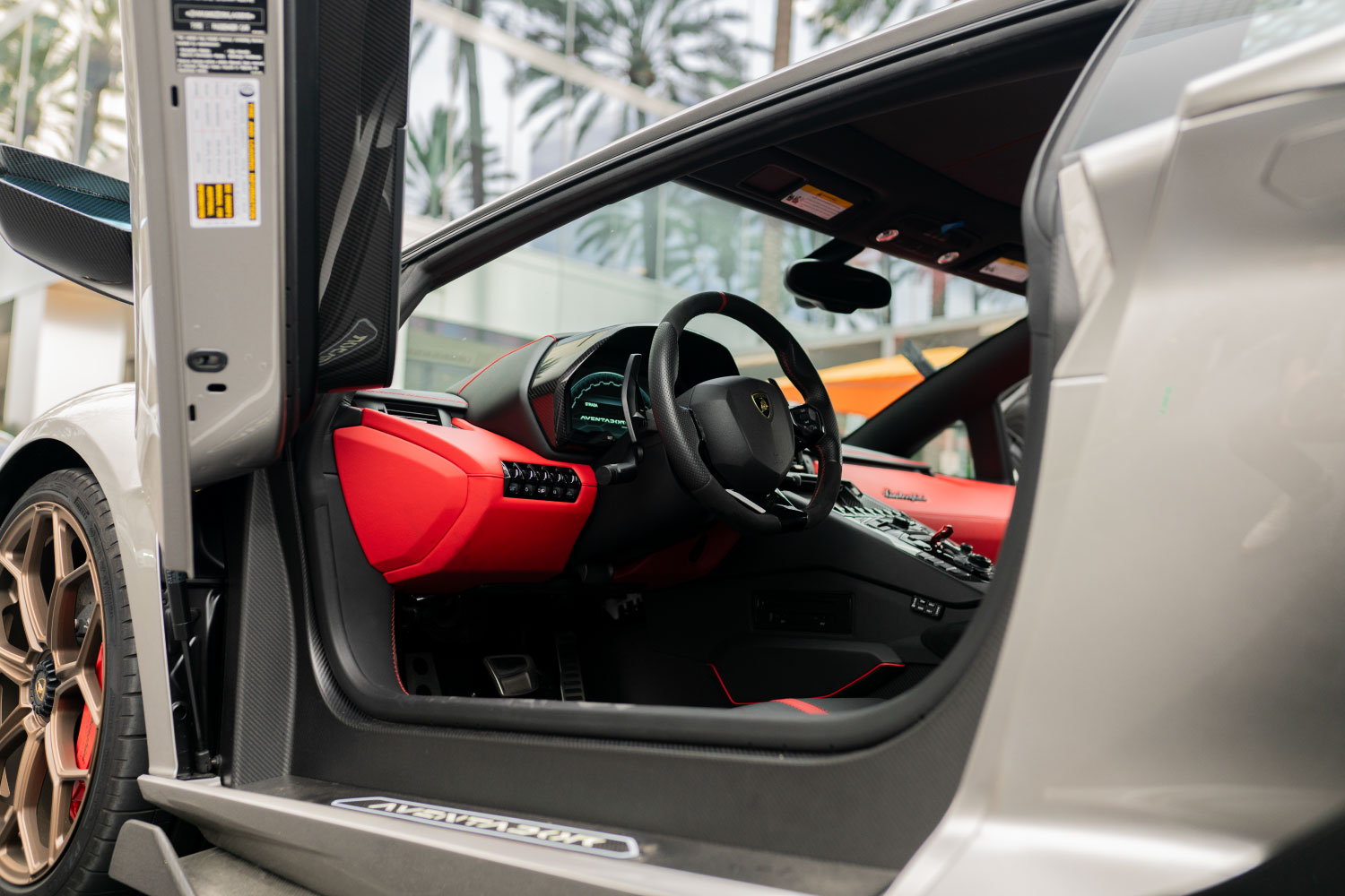2019 Lamborghini Aventador SVJ Coupe luxury interior Red Los Angeles