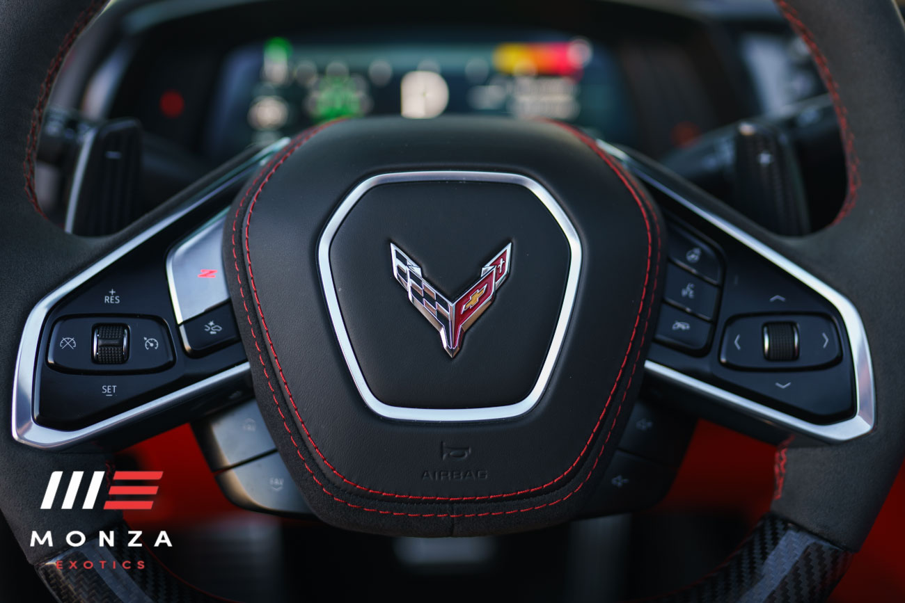 Corvette Z06 Grey rear quarter view Los Angeles