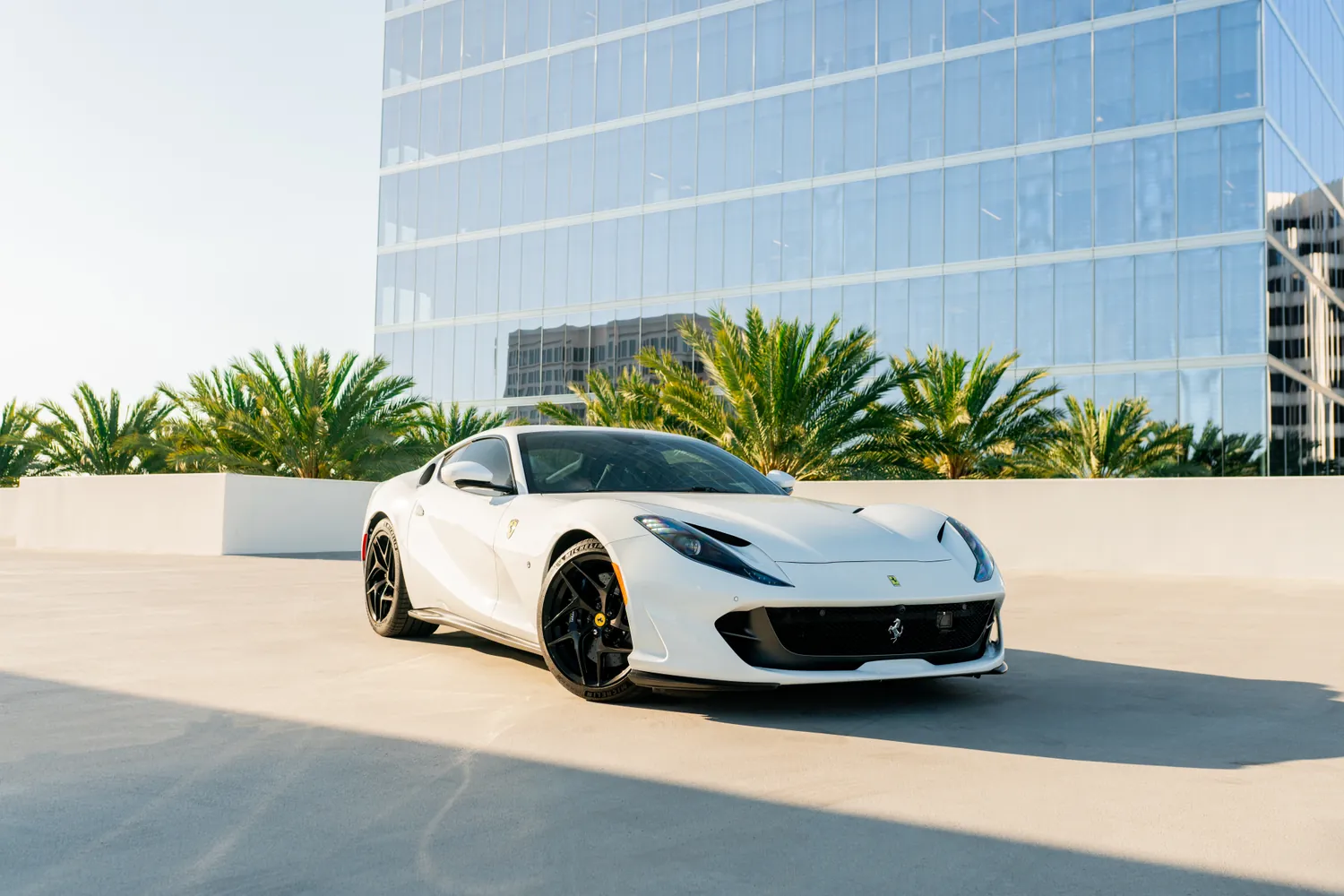 White Ferrari 812 Superfast for rent in Orange County