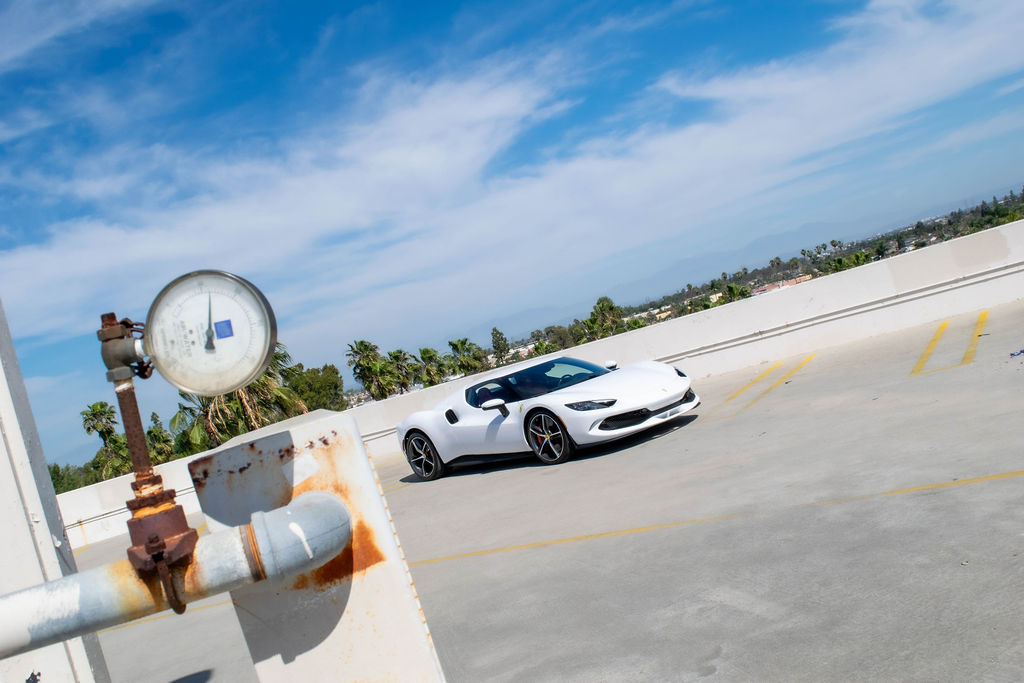 Ferrari 296 GTB rental, a hybrid supercar available across Southern California