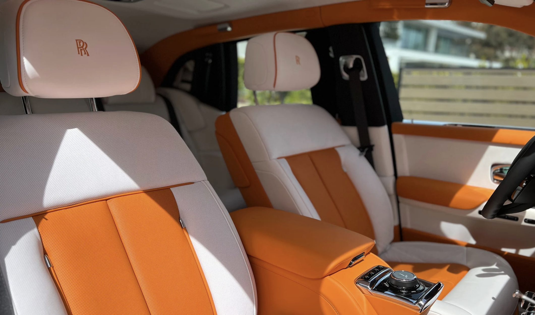 Rolls Royce Phantom rental, a 4 door flagship with rear-wheel steering