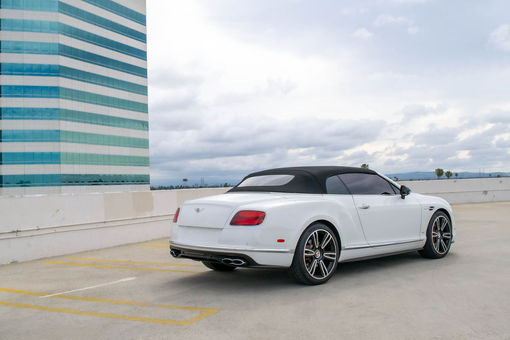 White Bentley Continental GTC rental, the convertible half of the Continental range