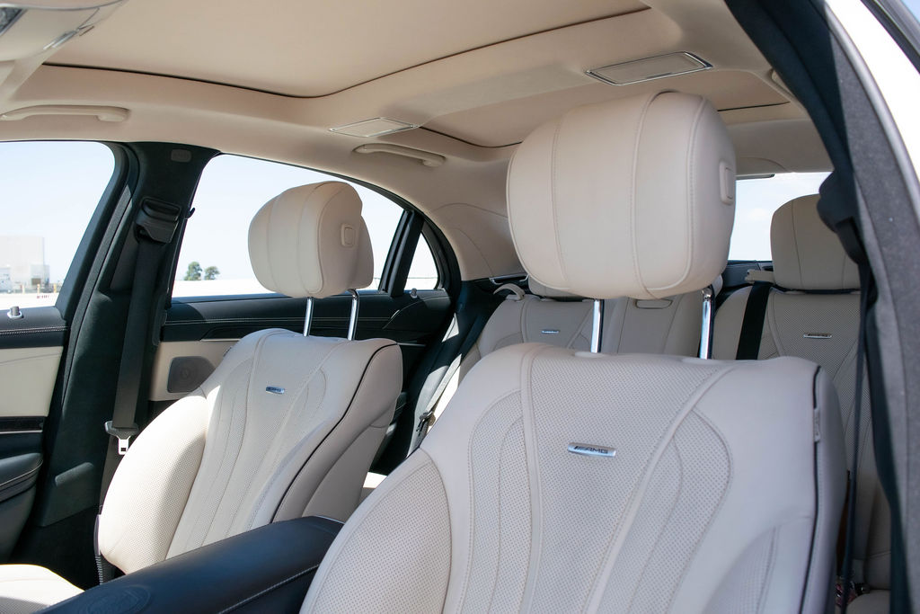 White Mercedes-Benz S-Class rental, the sedan built for quiet authority