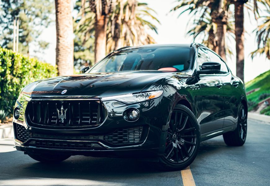 Black Maserati Levante S front view