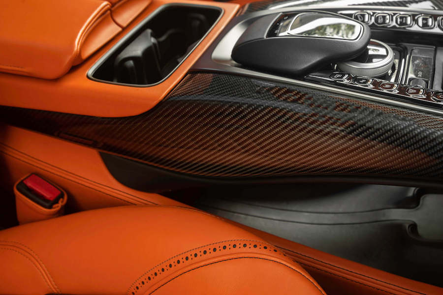Interior door trim in the Aston Martin DBX rental