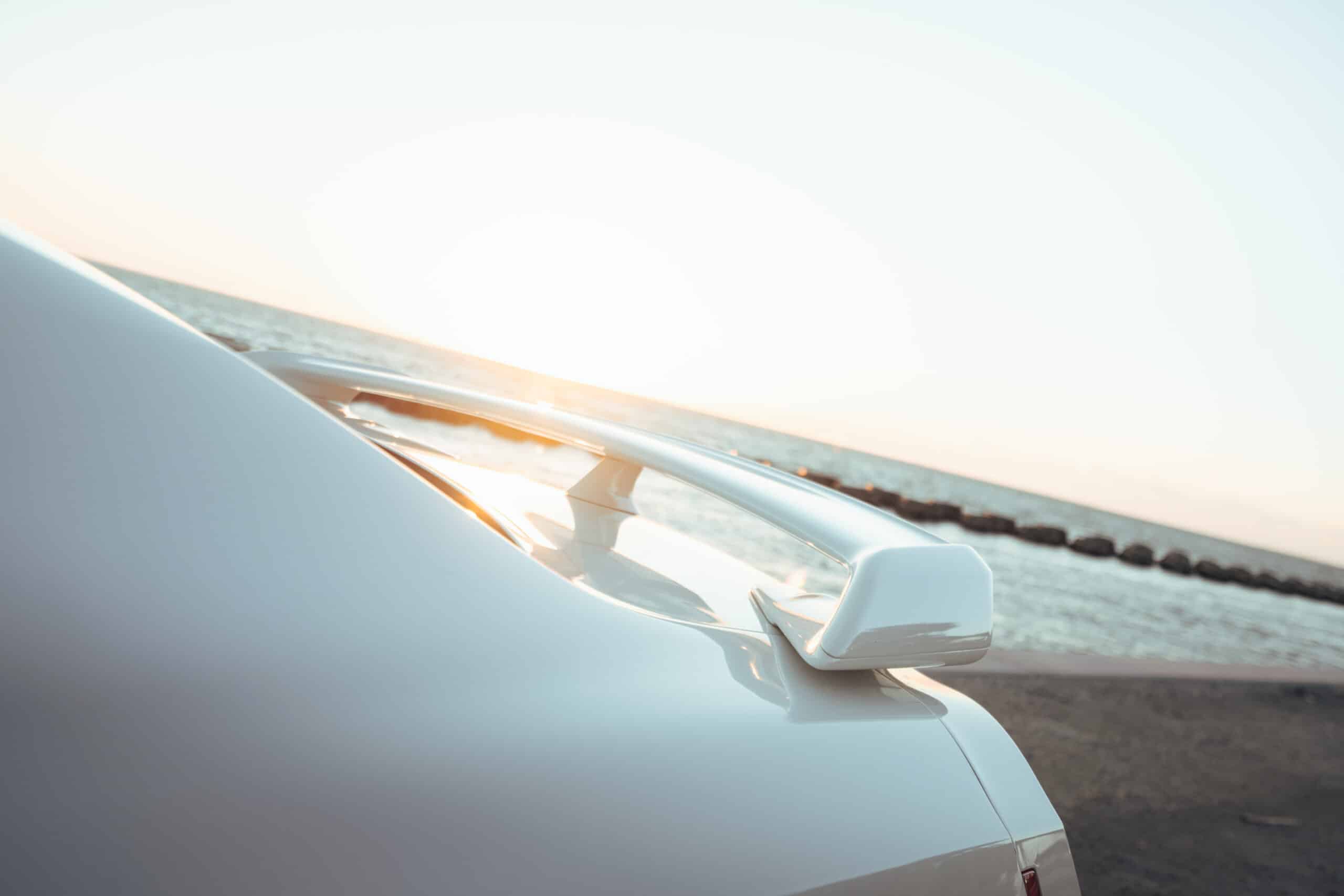 White Nissan GT-R, 4 seat Sports Car
