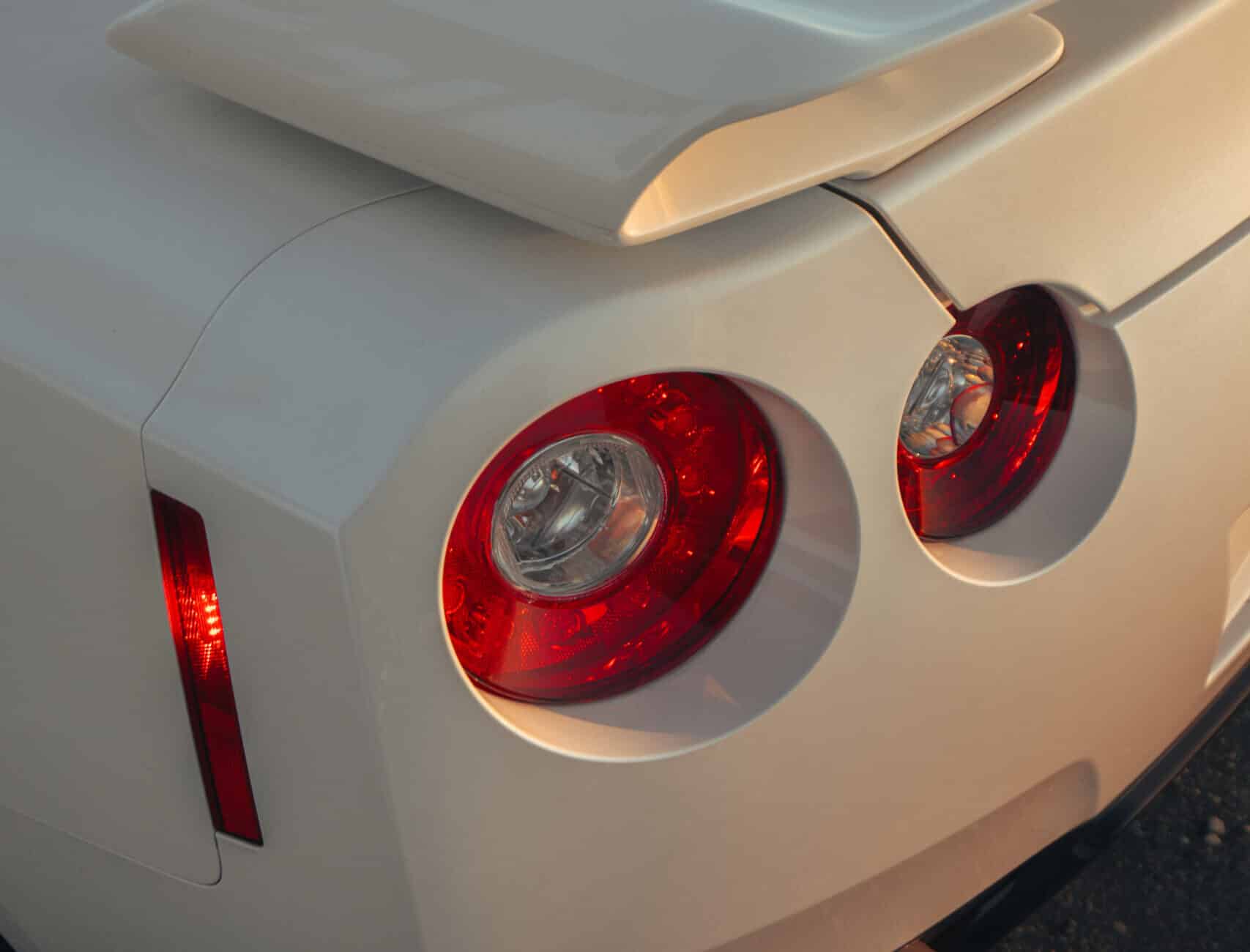 White Nissan GT-R, rental in Southern California