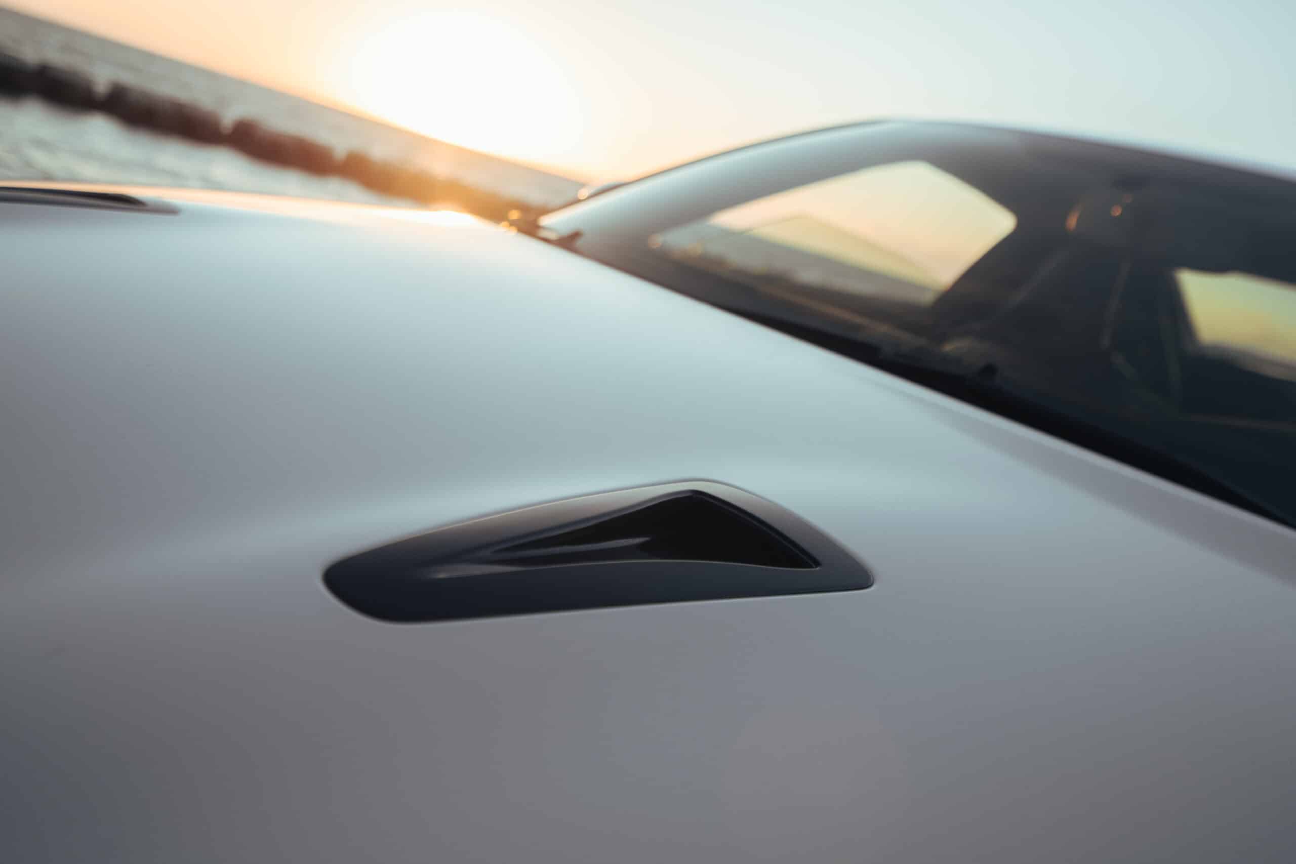 White Nissan GT-R, 2 door Sports Car