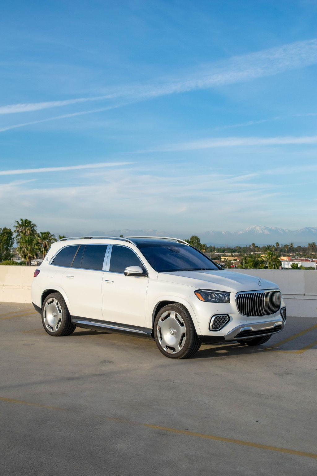 White Maybach GLS 600, AWD Luxury SUV in Orange County