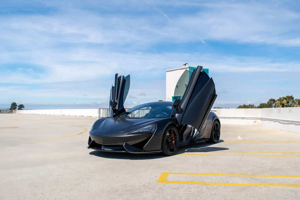 Black McLaren 570S, RWD Supercar in Orange County