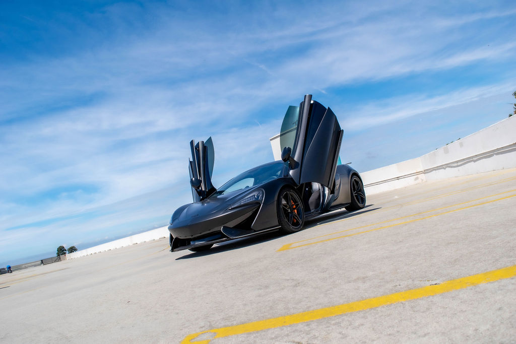 Black McLaren 570S, Orange County exotic rental