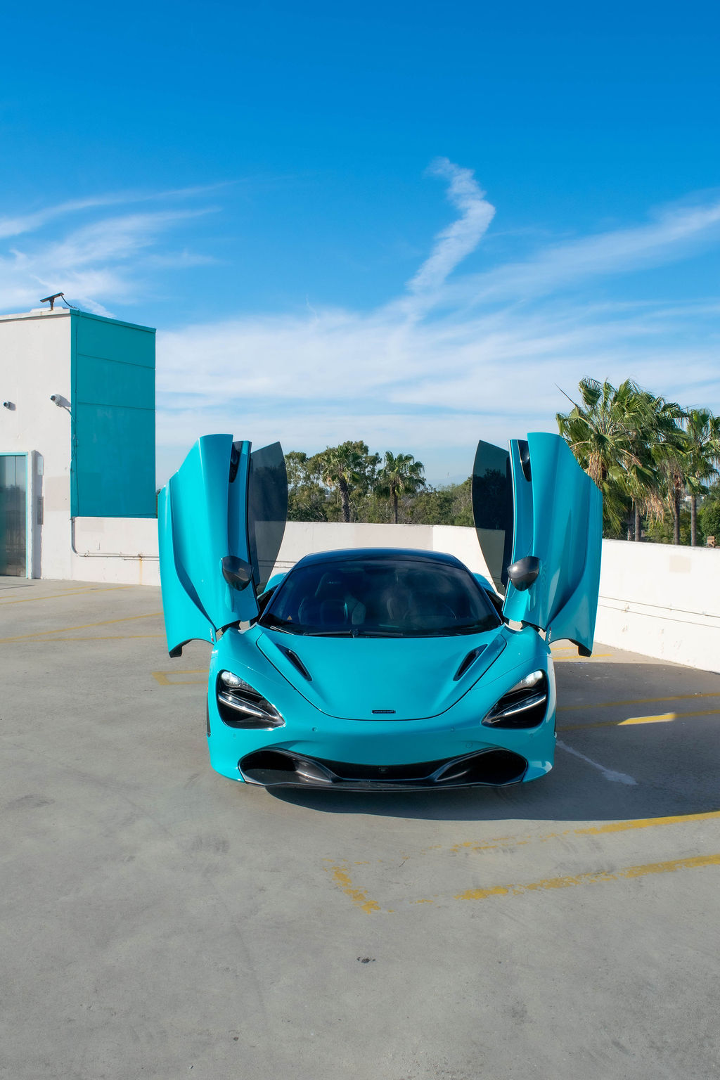 Turquoise McLaren 720S MSO, RWD exotic rental in Orange County