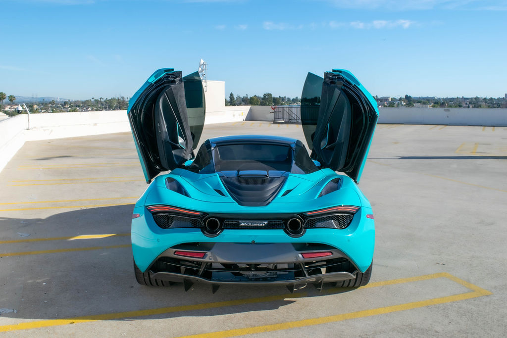 Turquoise McLaren 720S MSO, cabin in Black