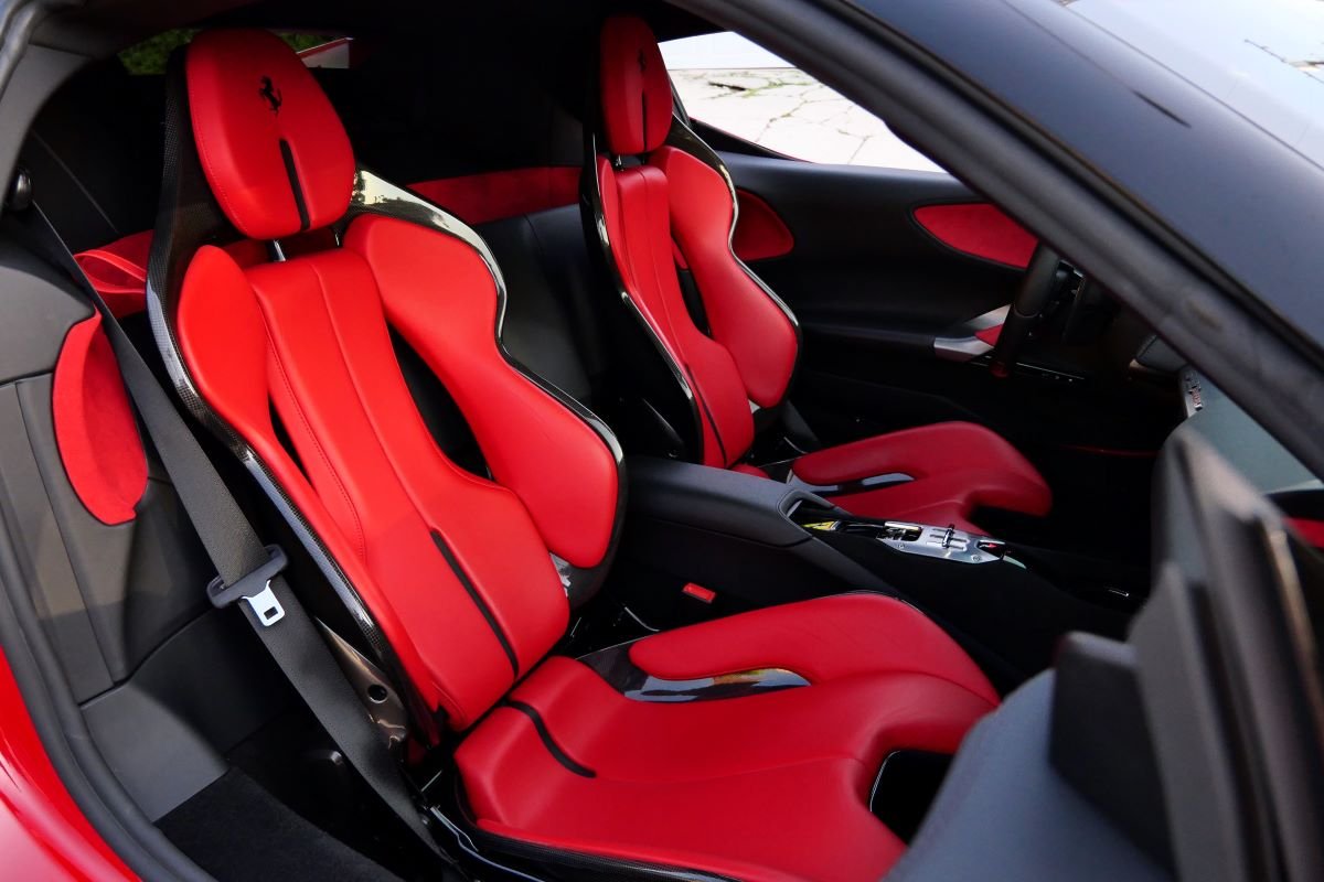 Red Ferrari SF90 Stradale seats