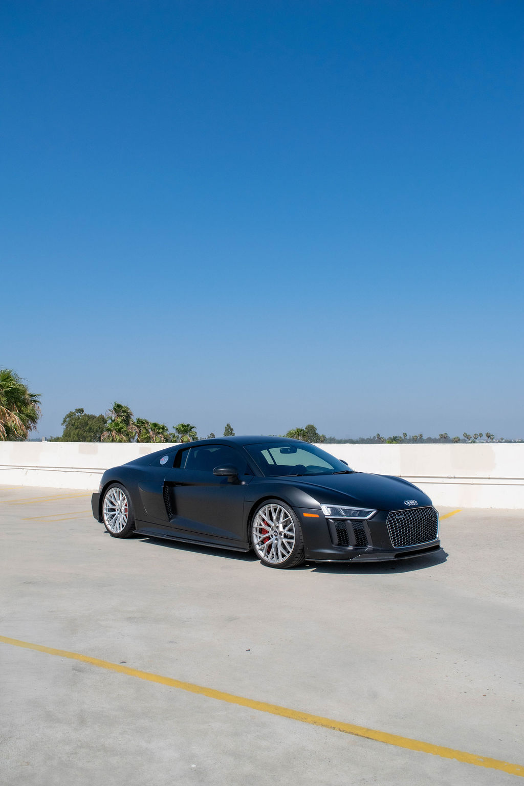 Black Audi R8 V10 Coupe exotic car rental, 2 doors, Orange County