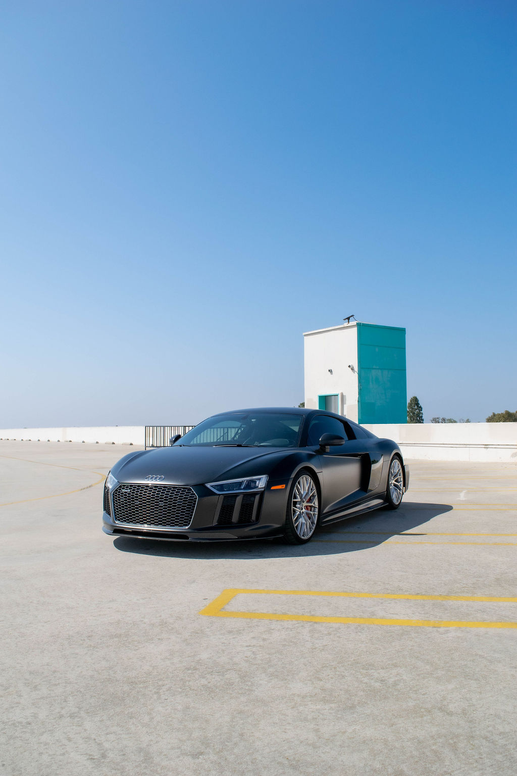Black Audi R8 V10 Coupe with Black interior for hire across Orange County, CA