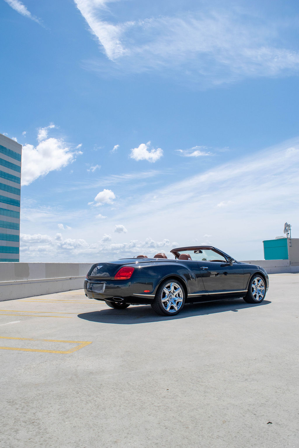 Bentley Continental GTC in Black with Brown interior, Orange County rental