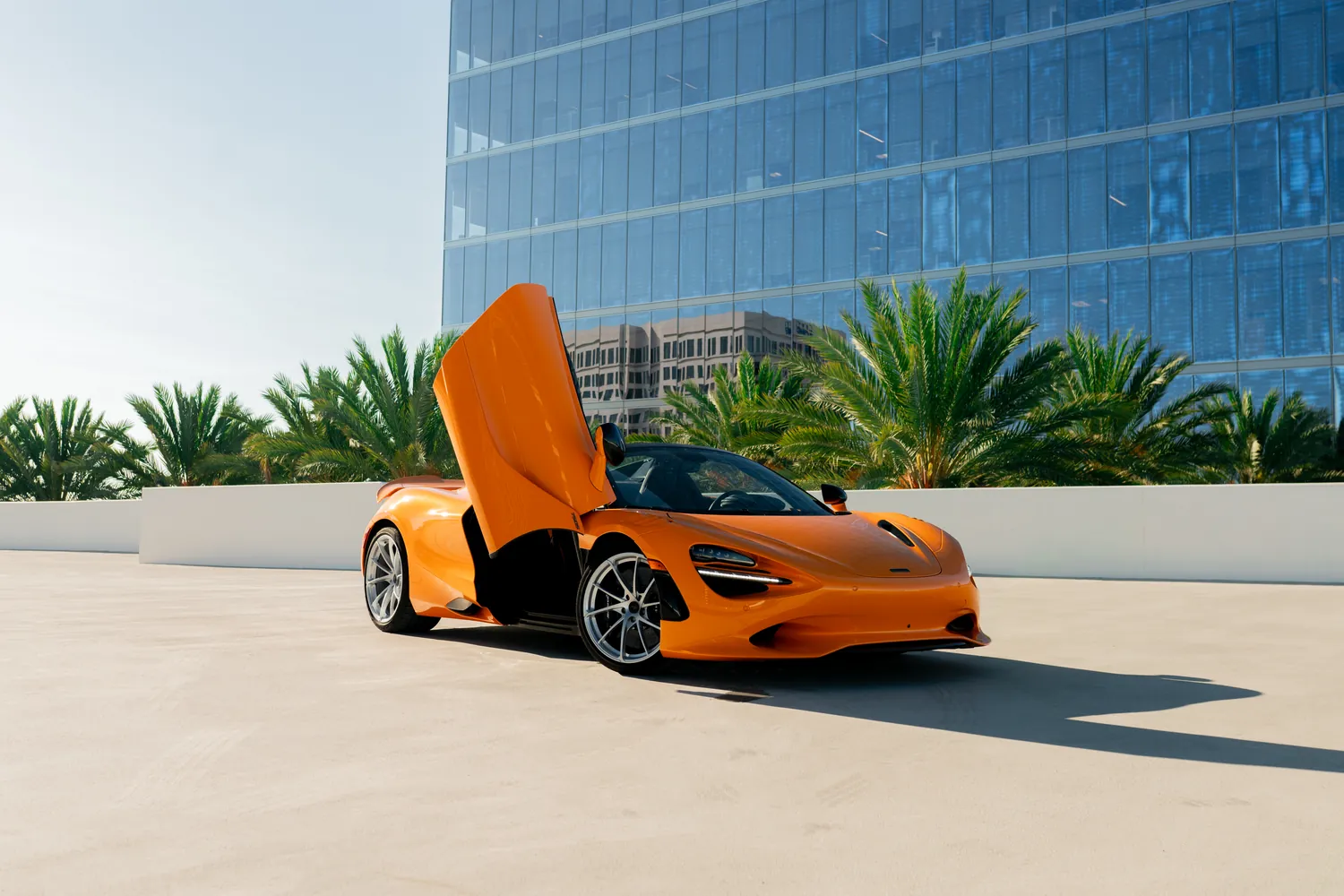 Orange McLaren 750S Spider, Southern California exotic rental