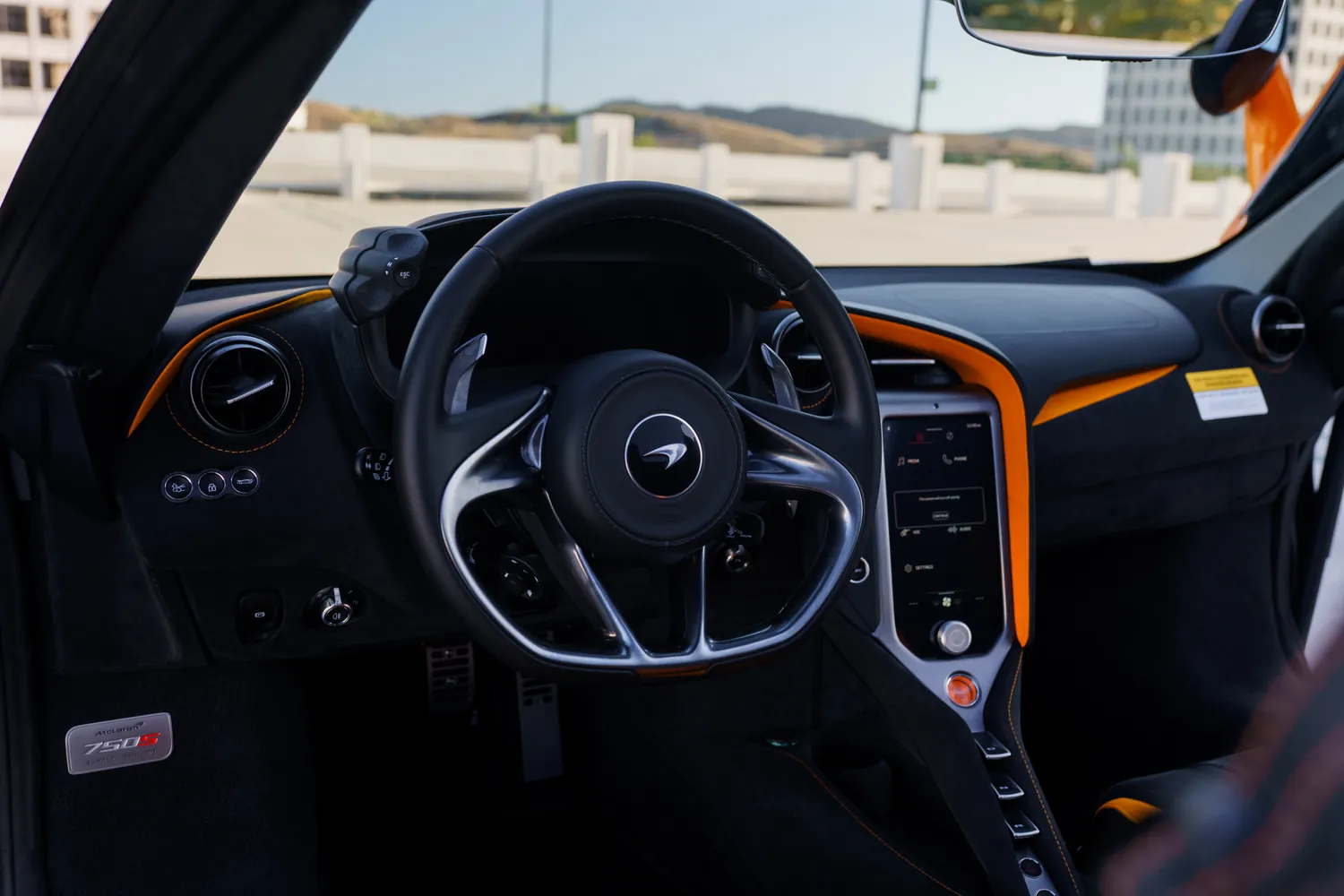 Orange McLaren 750S Spider, Supercar for rent in Southern California