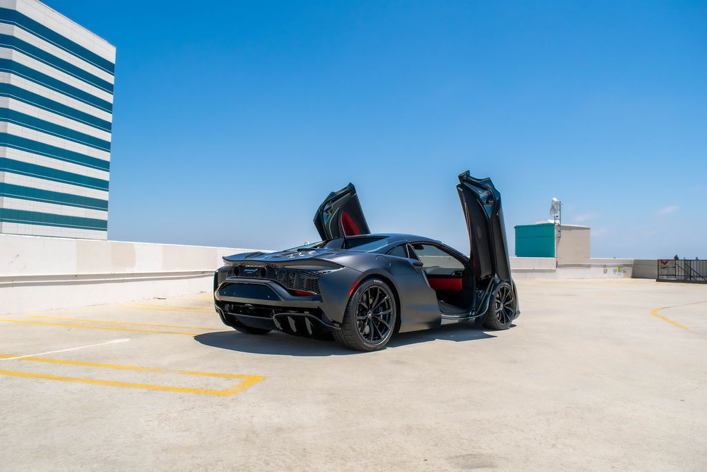 Satin Black McLaren Artura Spider, Supercar rental in Orange County