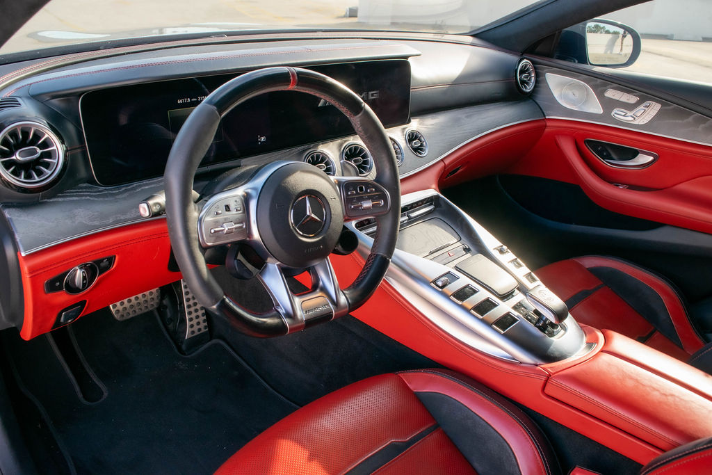 Black Mercedes-Benz AMG GT 63, AWD Luxury Sedan in Orange County