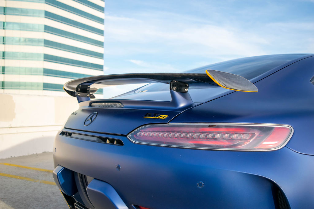 Blue Mercedes-Benz AMG GT R, 2 seats, RWD