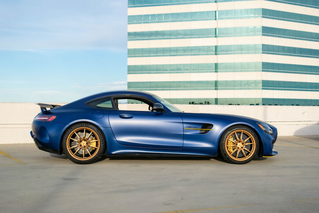 Blue Mercedes-Benz AMG GT R, Supercar available in Orange County