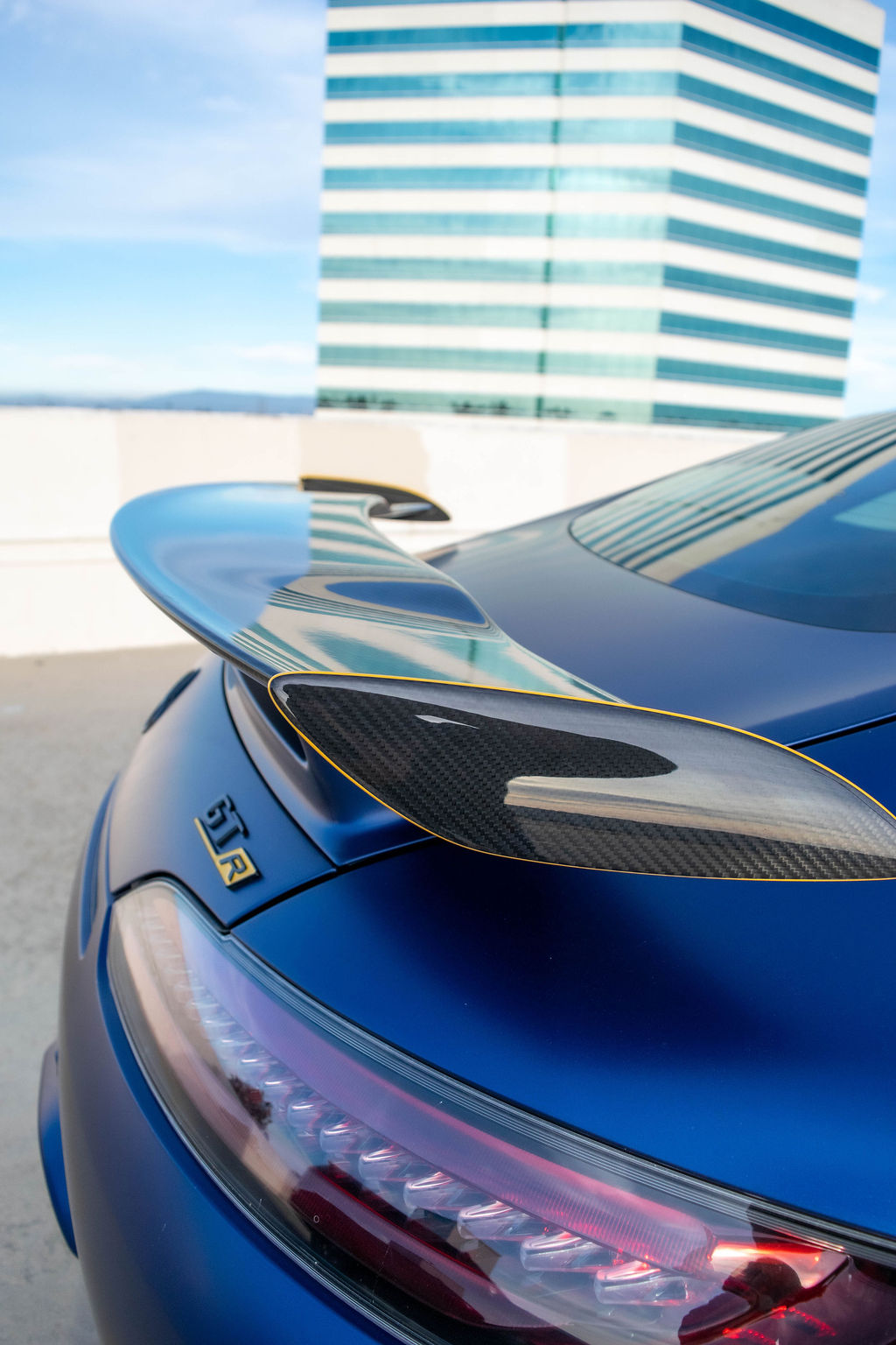 Blue Mercedes-Benz AMG GT R, rent in Orange County
