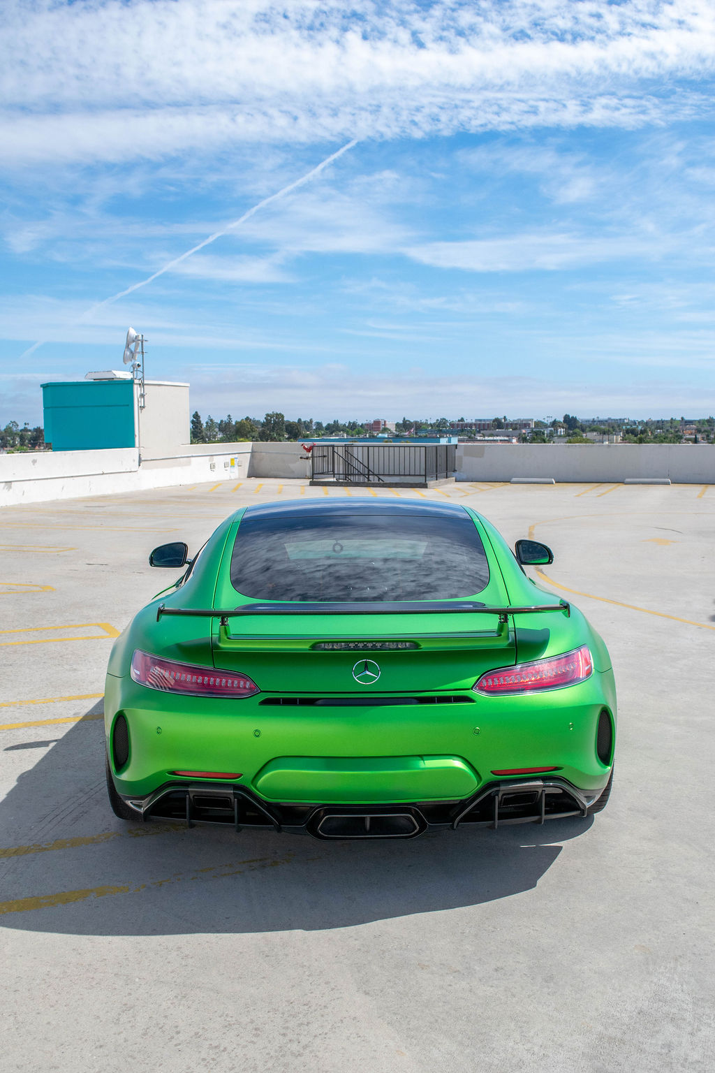 Green Mercedes-Benz AMG GT R, Supercar rental in Orange County