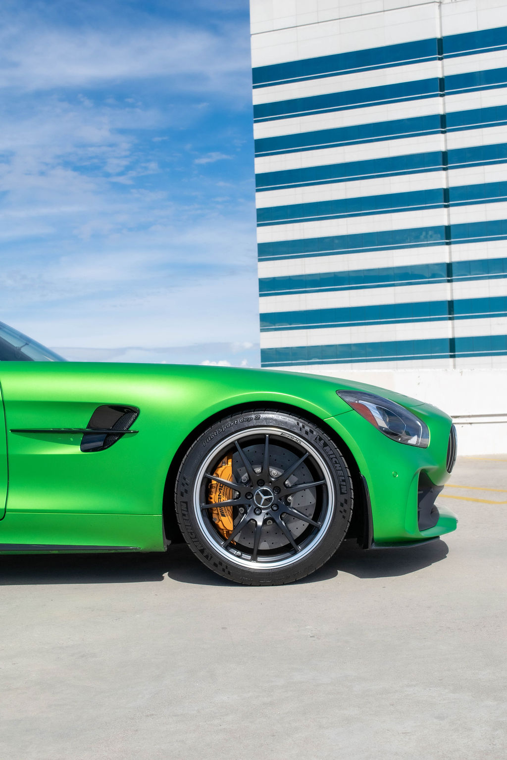 Green Mercedes-Benz AMG GT R, RWD rental in Orange County