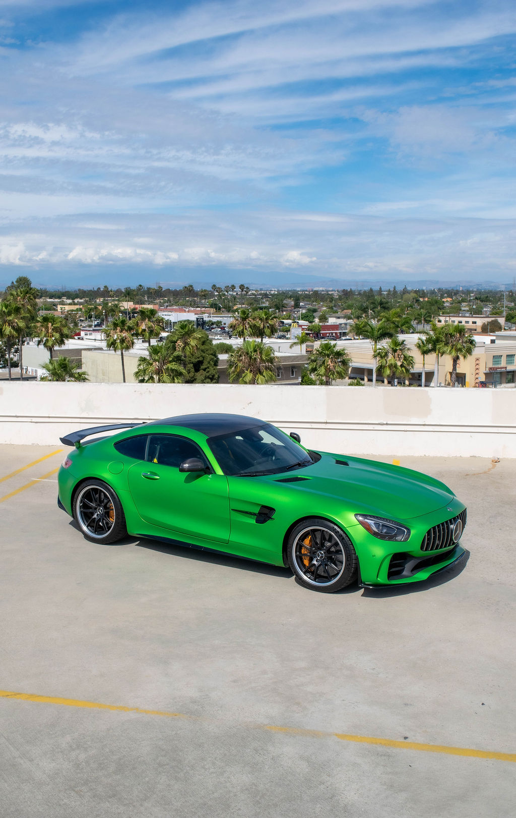 Green Mercedes-Benz AMG GT R, 2 doors, Black interior