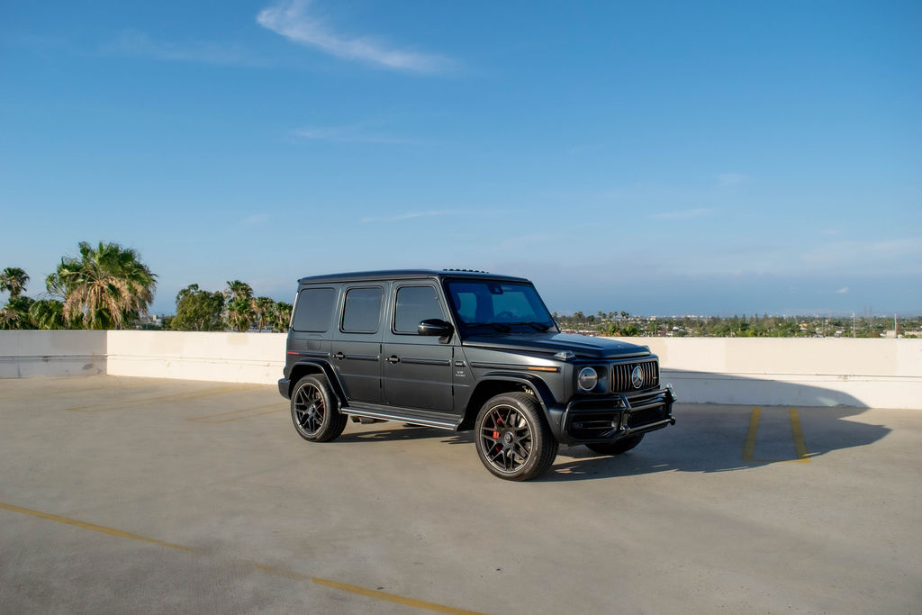 Black Mercedes-Benz G-Wagon AMG G63 luxury SUV for rent in Orange County