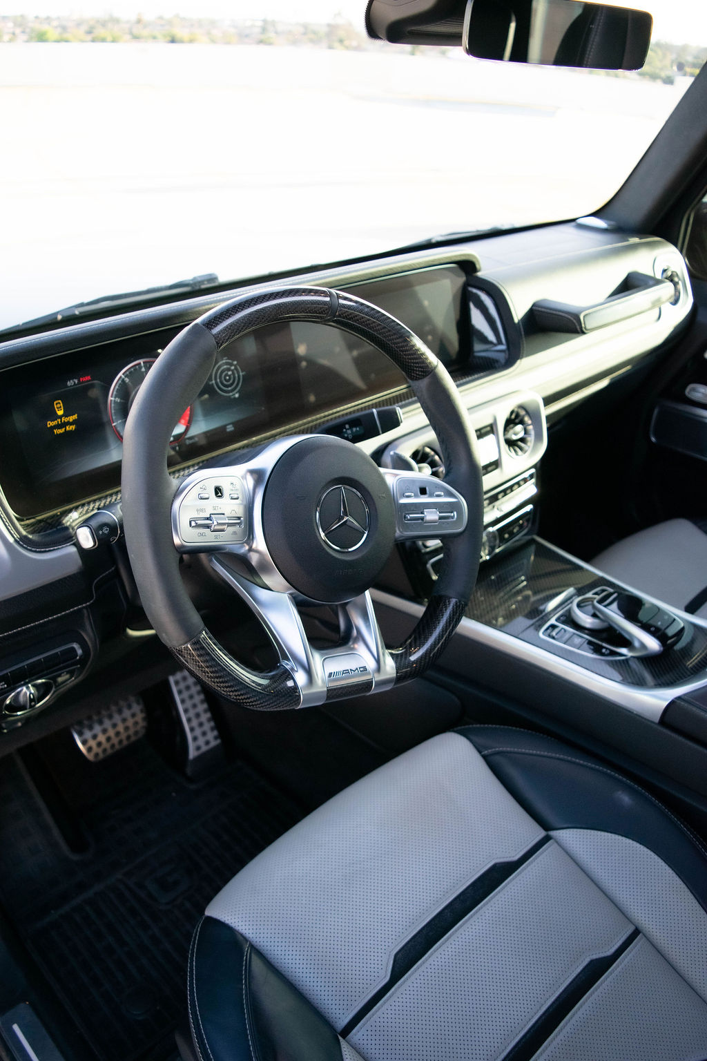 Black Mercedes-Benz G-Wagon AMG G63 luxury SUV with Black and White interior