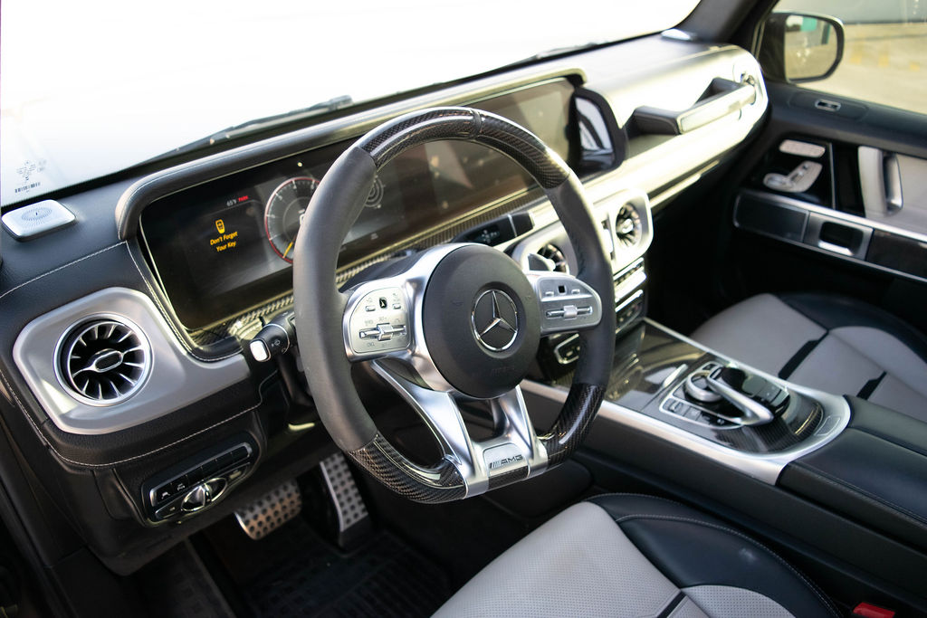 Black Mercedes-Benz G-Wagon AMG G63 4WD luxury SUV rental in Orange County
