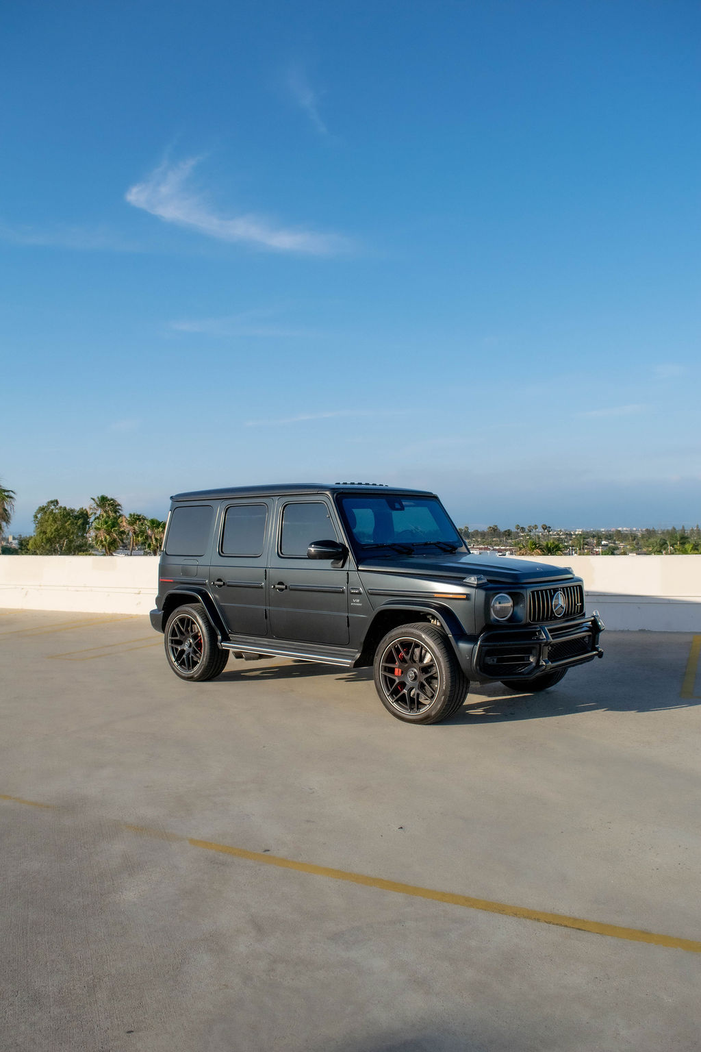 Black Mercedes-Benz G-Wagon AMG G63 luxury SUV available across Orange County