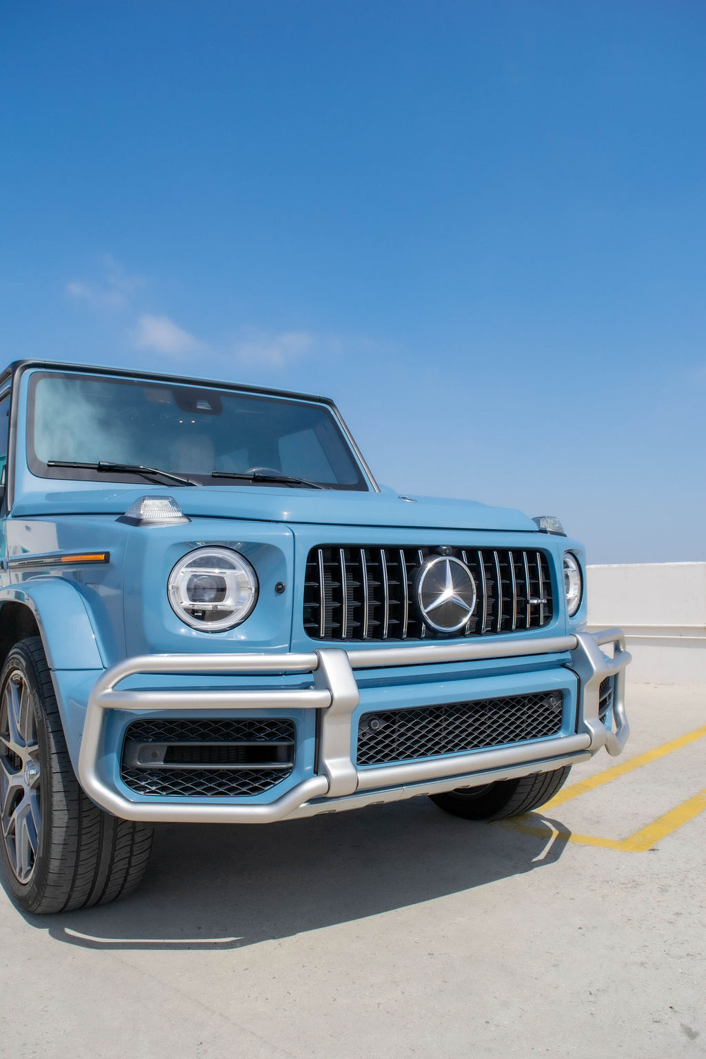 Blue Mercedes-Benz G-Wagon AMG G63 4 door luxury SUV