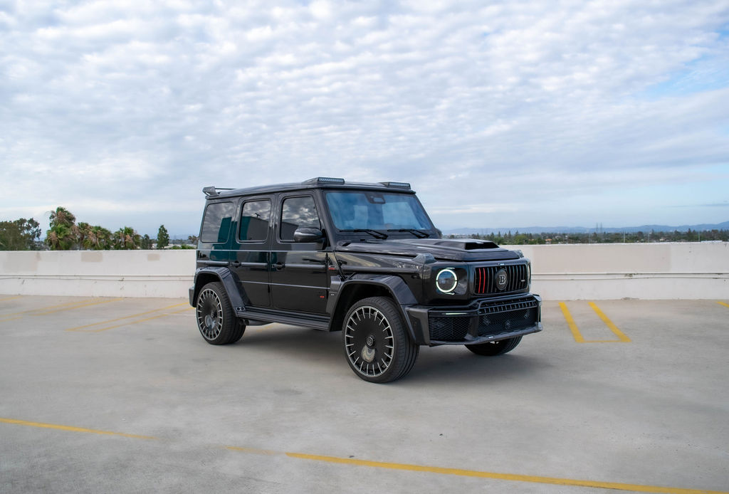Black Mercedes-Benz G-Wagon Brabus 700 luxury SUV for rent in Orange County