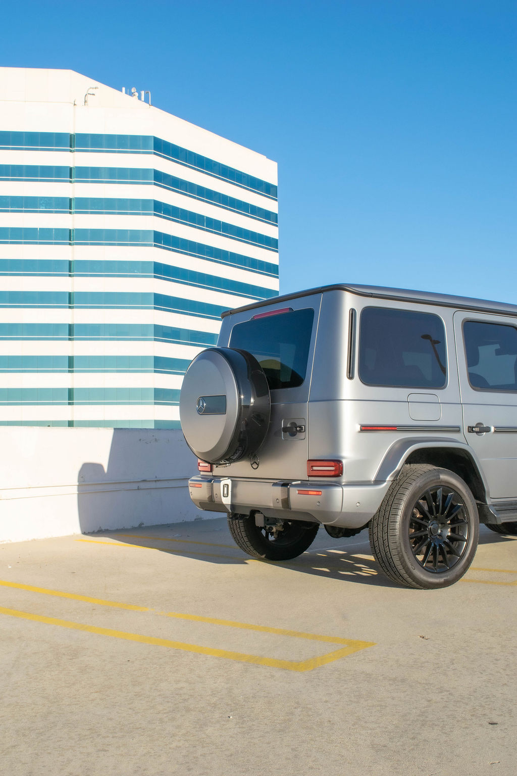 Grey Mercedes-Benz G-Wagon G550 with Black interior